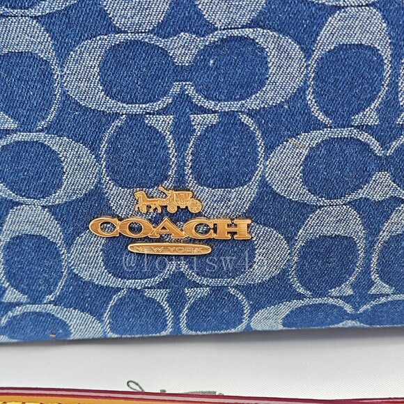 Coach Laurel Shoulder Bag Denim - Picture 2 of 13